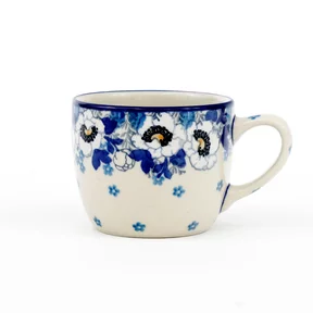 Kubek ceramiczny C91 0,17l <br> 2222X Biało-niebieskie anemony